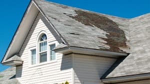 Roof With Damaged Shingles